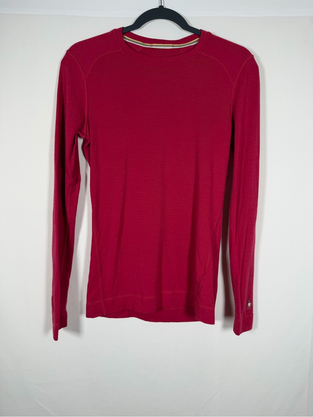 Smartwool Women's Long-Sleeve Crewneck Tee Merino Wool Baselayer, Granola Winter